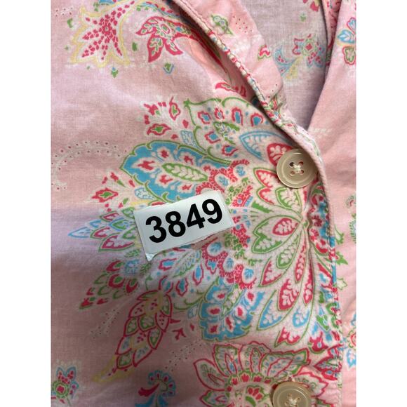 Lauren Ralph Lauren Pink Paisley‎ Lightweight 100% Cotton Button Front Shirt XL - Picture 7 of 7